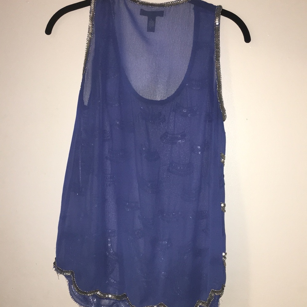 Aqua sheer embellished blouse - Picture 4 of 5